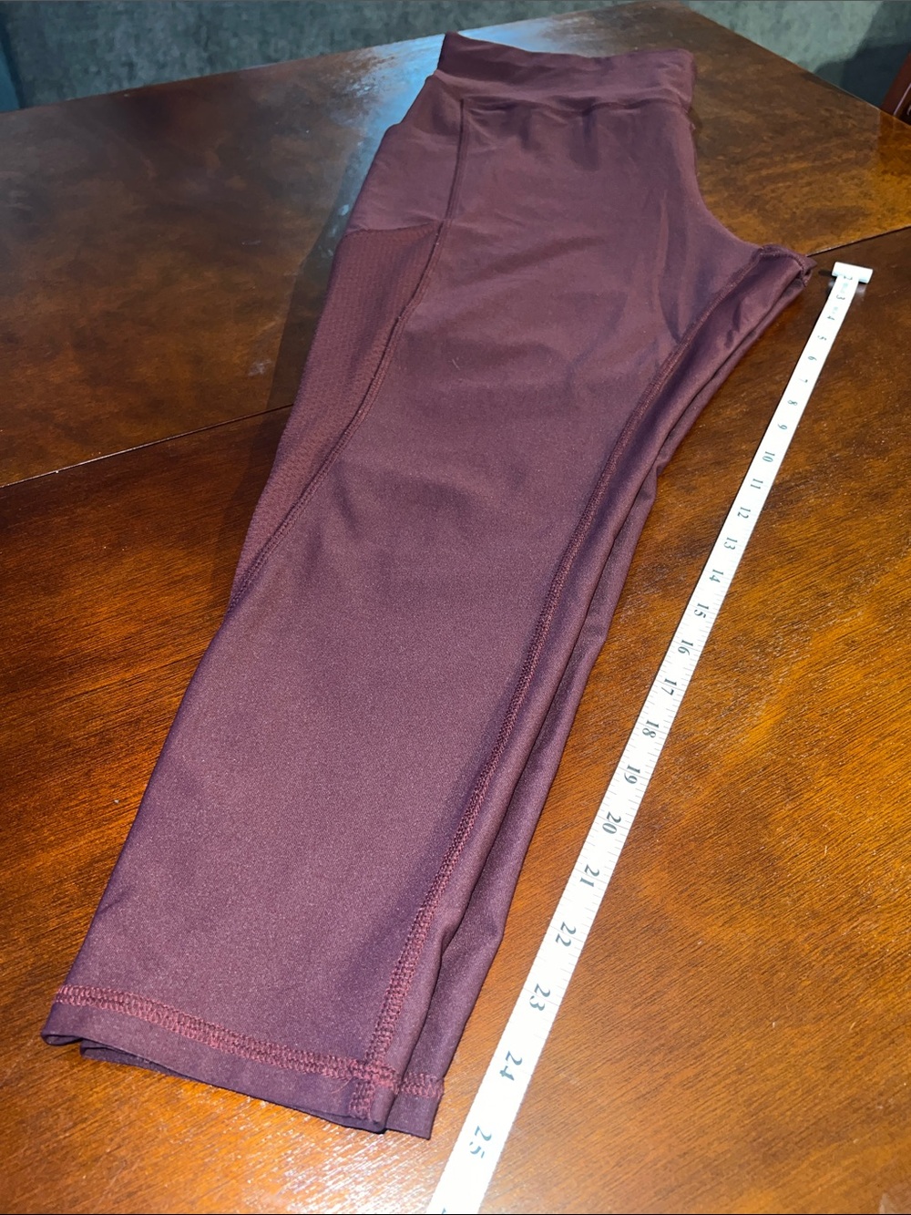 Xersion 7/8 Ankle quick-dri Leggings in Burgundy - Picture 6 of 6
